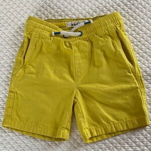 Mini Boden heavy 100%Cotton Canvas Boys Short Bright yellow Drawstring Size 4y
